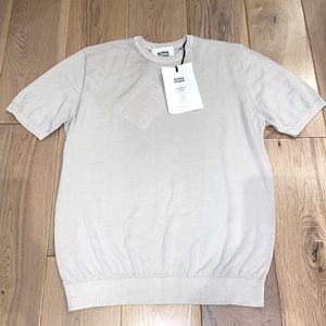 Alpha Studio crepe cotton knit sweater tee